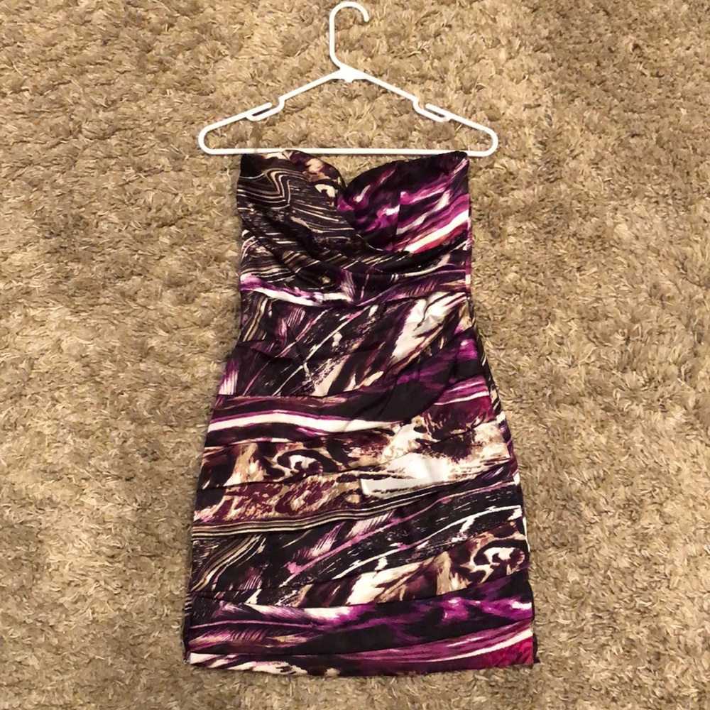 Short strapless mini dress